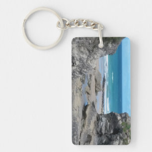 Porth Beach Newquay Cornwall Photograph Keychain