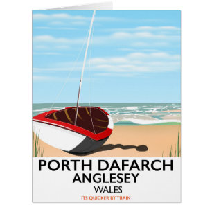 Porth Dafarch, affiche de voyage vintage Anglesey