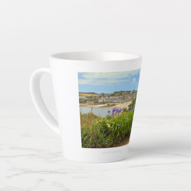 Porthcressa Beach, Isles of Scilly Latte Mug (Left Angle)