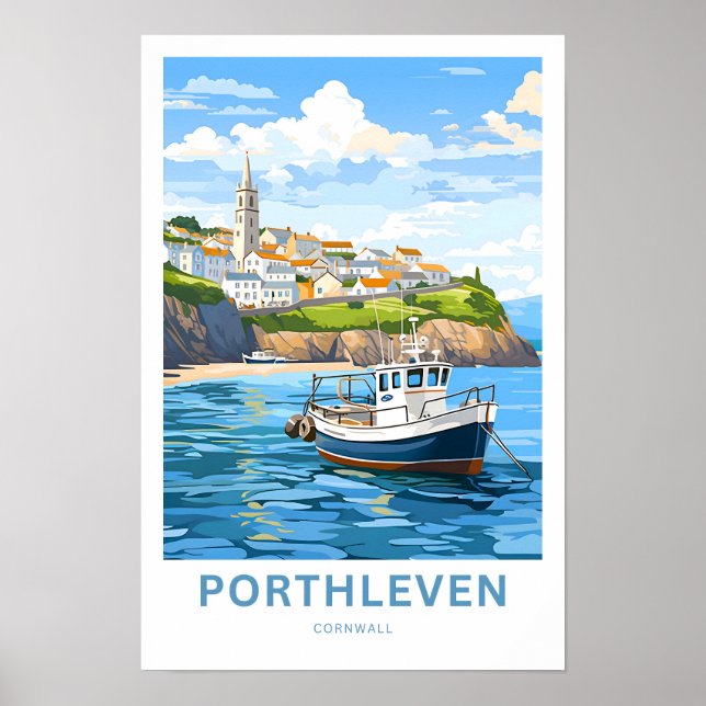 Porthleven Cornwall Travel Print (Front)