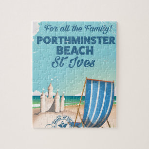 Porthminster Beach St Ives vintage travel poster Jigsaw Puzzle