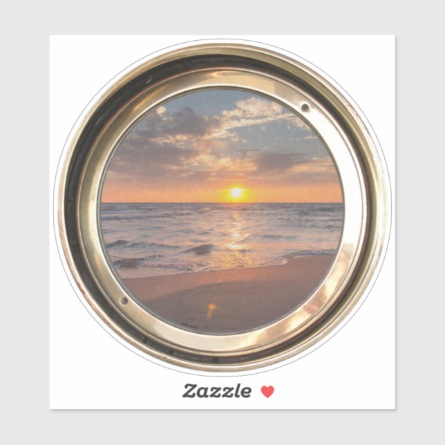 porthole with sunset (Sheet)
