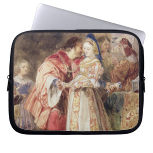 Portia and Bassanio, c.1826 (w/c, brown ink, bodyc Laptop Sleeve