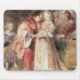 Portia and Bassanio, c.1826 (w/c, brown ink, bodyc Mouse Pad