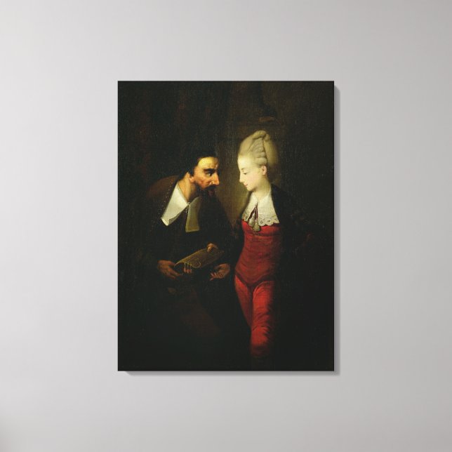 Portia and Shylock from 'The Merchant of Venice' A Canvas Print (Front)