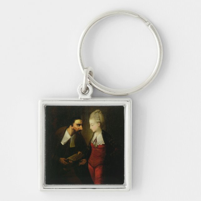 Portia and Shylock from 'The Merchant of Venice' A Keychain (Front)