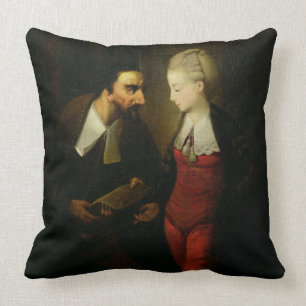 Portia and Shylock from 'The Merchant of Venice' A Throw Pillow