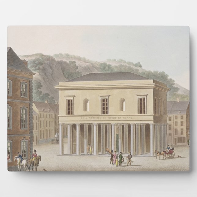 Portico of the Fountain of Pouhon at Spa, from 'Ch Plaque (Front)