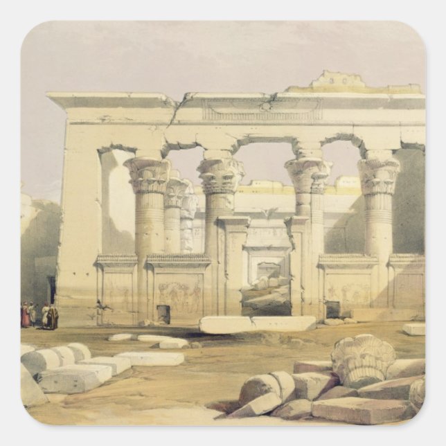 Portico of the Temple of Kalabshah, from "Egypt an Square Sticker (Front)