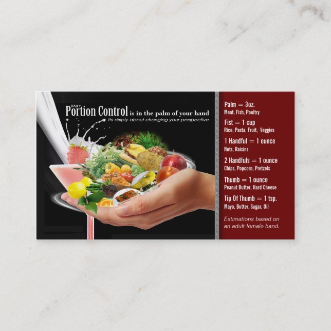 Portion Control Business Card (Front)