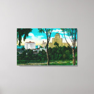 Portion of San Diego's Skyline showing El Corte Canvas Print