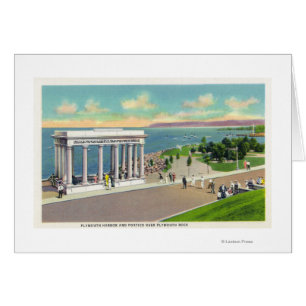 Portique au-dessus de vue de Plymouth Rock de