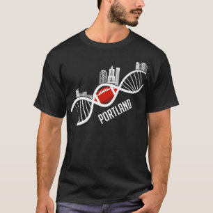 Portland American Football Skyline Oregon USA Gift T-Shirt