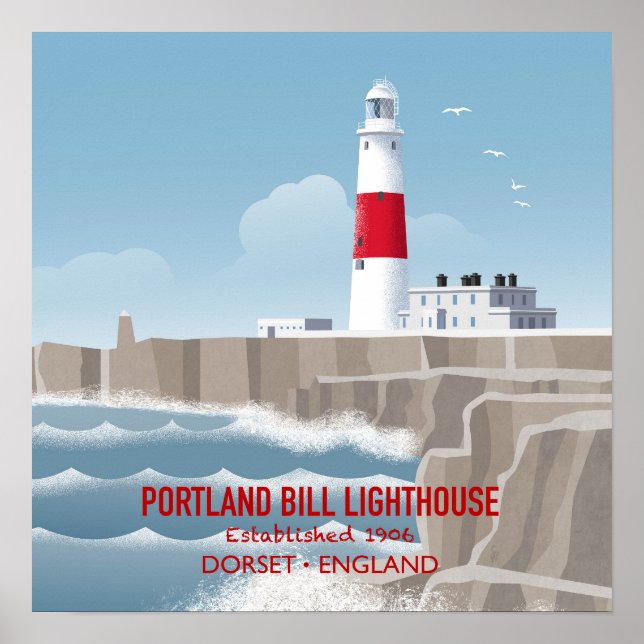 Portland Bill Lighthouse Poster (Front)