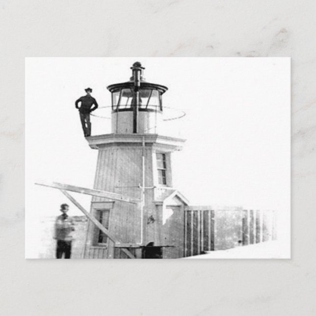 Portland Breakwater Lighthouse 2 Postcard (Front)
