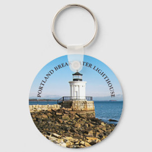 Portland Breakwater Lighthouse, Maine Keychain