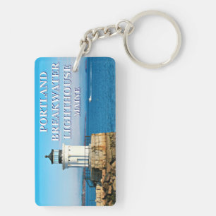 Portland Breakwater Lighthouse, Maine Keychain