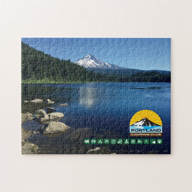 Portland Camping Club Trillium Lake OR Jigsaw Puzzle (Horizontal)