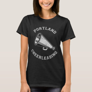 Portland Cheer Distressed Retro 90's Cheerleader T-Shirt