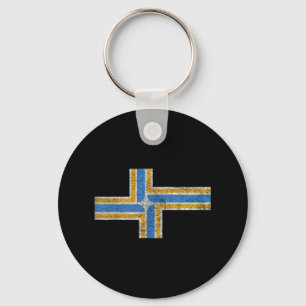 Portland City Flag State Of Oregon Pride Keychain