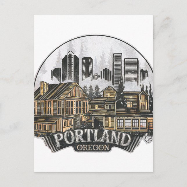 Portland City Oregon USA Postcard (Front)