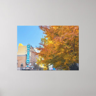 Portland Cityscape in Autumn Canvas Print