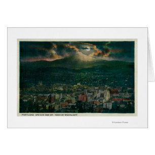 Portland et Mt Hood au clair de lune