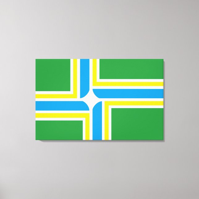 Portland flag canvas print (Front)