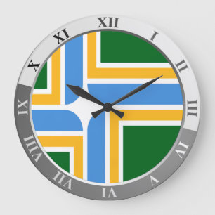 Portland flag Large Clock