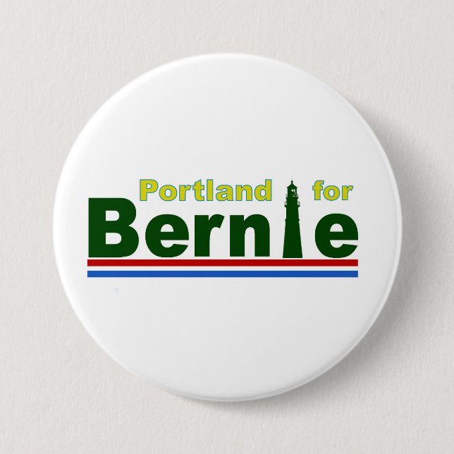 Portland for Bernie 3 Inch Round Button (Front)
