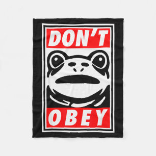 Portland Frog Dont Obey Fleece Blanket