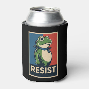 Portland Frog Protest Anti Ice Resistance I Stand  Can Cooler