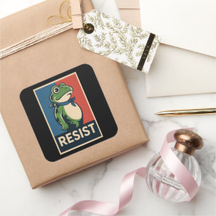 Portland Frog Protest Anti Ice Resistance I Stand  Square Sticker