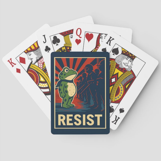 Portland Frog Protest Playing Cards (Back)