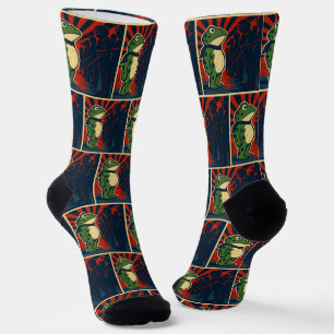 Portland Frog Protest Socks