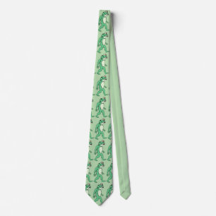 Portland frog sasquatch tie