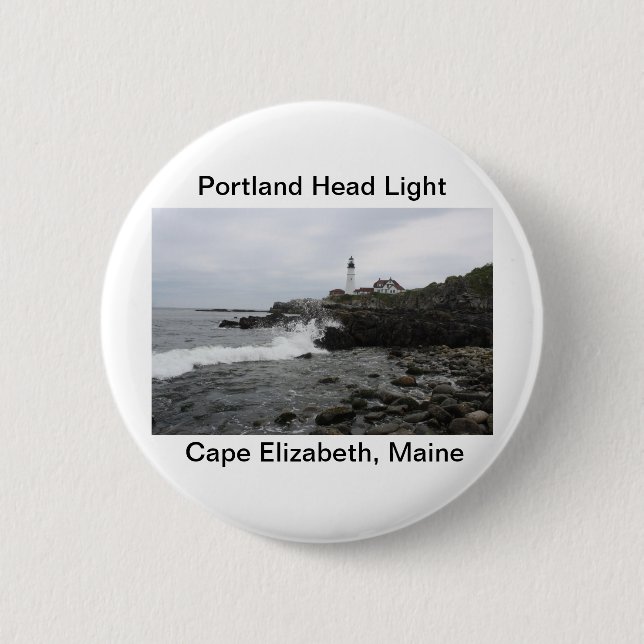 Portland Head Light 2 Inch Round Button (Front)