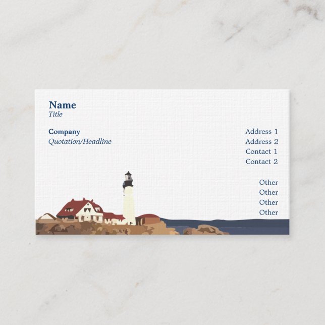 Portland Head Light Business Cards (Front)