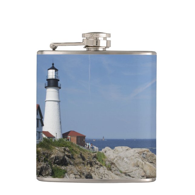 Portland Head Light, Cape Elizabeth,Maine, Hip Flask (Front)