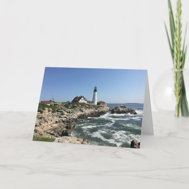 portland head light greeting card (blank inside) (Front)