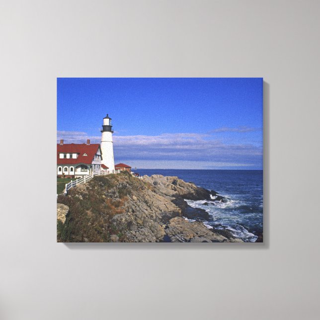 Portland Head Light Lighthouse Maine Canvas Print (Front)