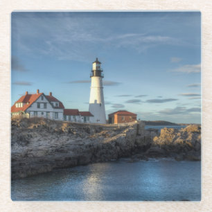 Portland Head Lighthouse Glass Coaster