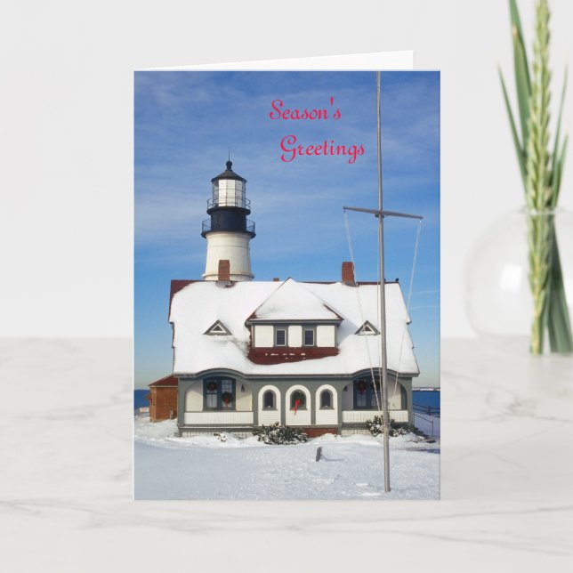 Portland Head Lighthouse Holiday Card (Front)
