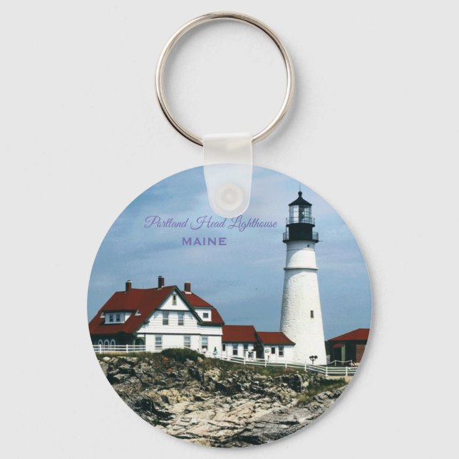 Portland Head Lighthouse - Maine Keychain (Front)