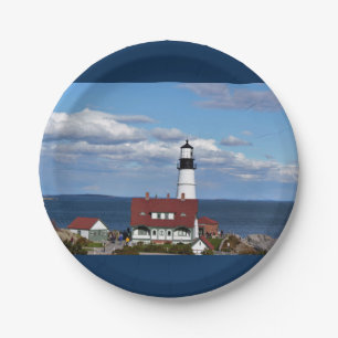 Portland Head Lighthouse Maine Paper Plate