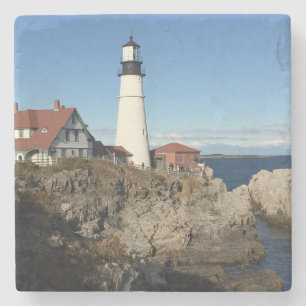 Portland Head Lighthouse Maine Stone Coaster