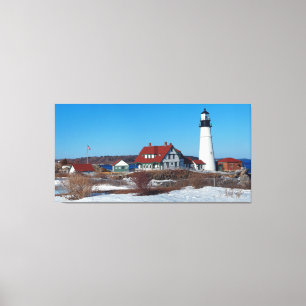 Portland Head Lighthouse Pano Canvas Print
