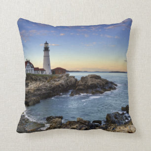 Portland Head Lighthouse Throw Pillow