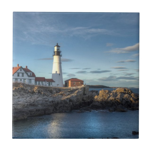 Portland Head Lighthouse Tile (Front)