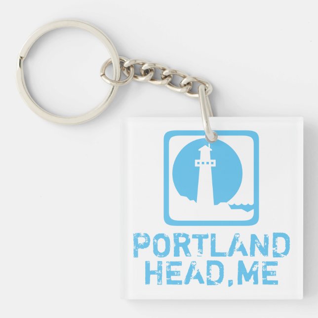 Portland Head Maine Keychain (Front)